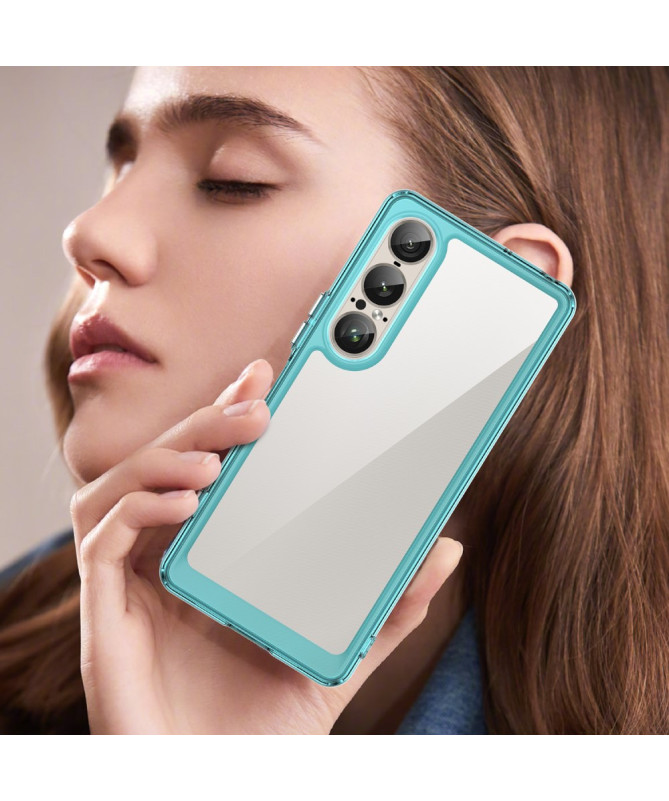 Coque Sony Xperia 1 VII Transparente Contour Couleuré