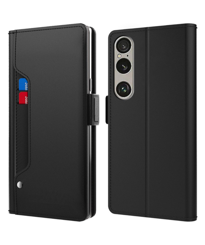 Housse Sony Xperia 1 VII premium porte cartes avec miroir