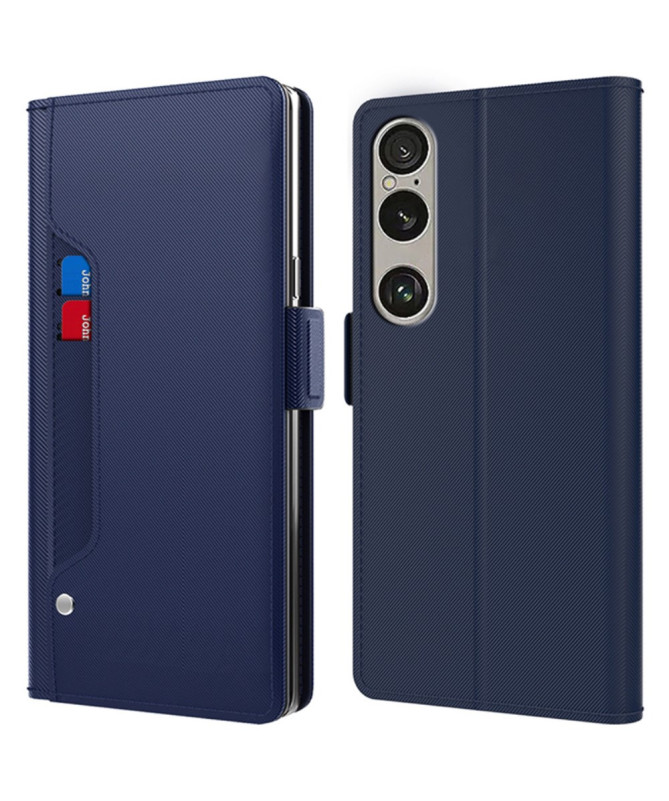 Housse Sony Xperia 1 VII premium porte cartes avec miroir