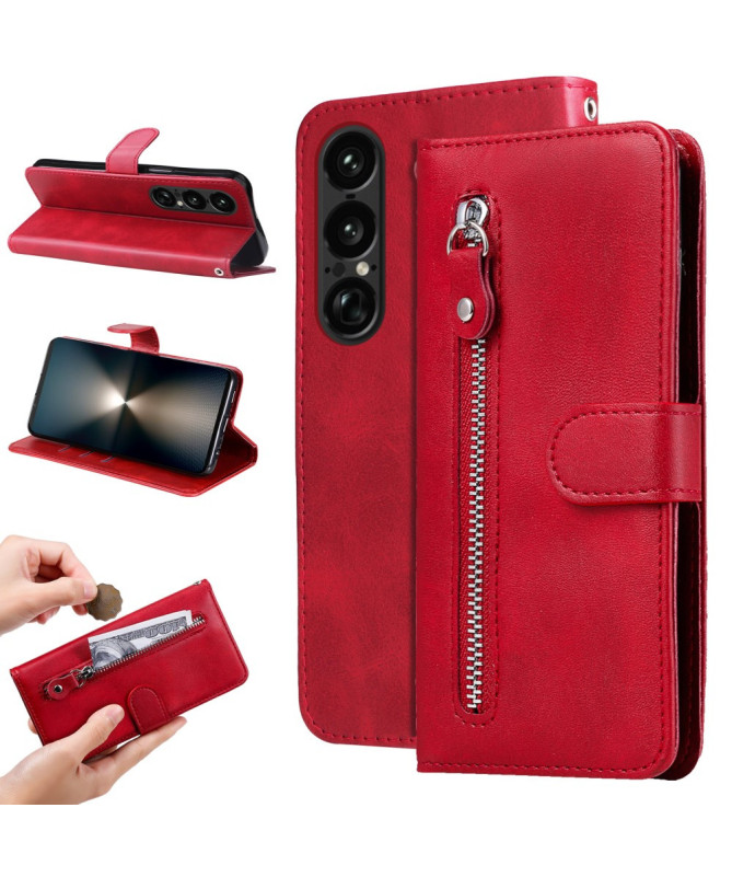 Housse Sony Xperia 1 VII Zipper Pocket Fonction Support