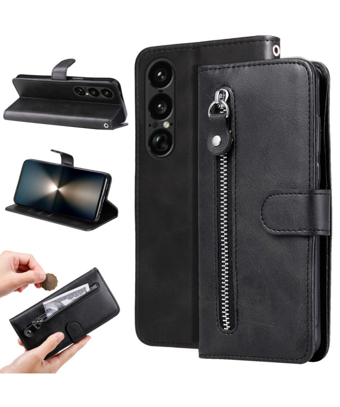 Housse Sony Xperia 1 VII Zipper Pocket Fonction Support