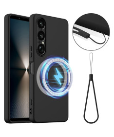 Coque Sony Xperia 1 VII Silicone Liquide MagSafe, Lanière