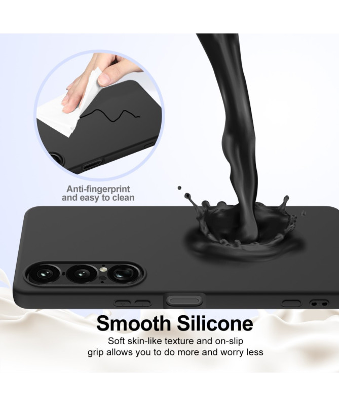 Coque Sony Xperia 1 VII Silicone Liquide MagSafe, Lanière