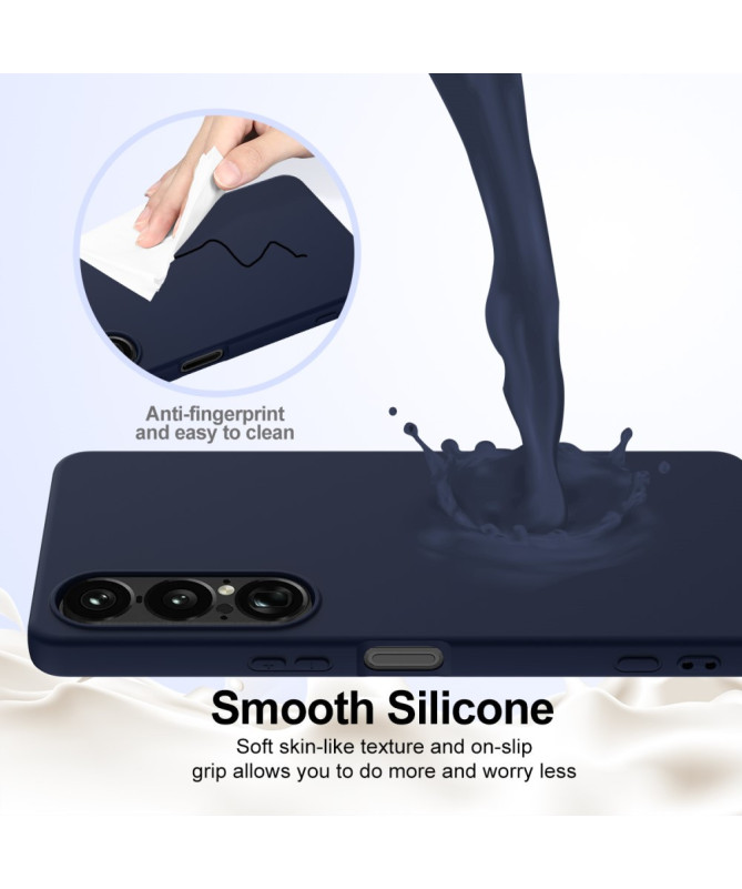 Coque Sony Xperia 1 VII Silicone Liquide MagSafe, Lanière