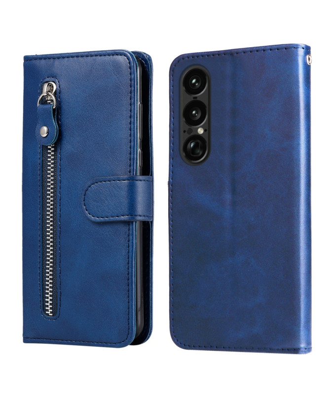 Housse Sony Xperia 1 VII Zipper Pocket Fonction Support