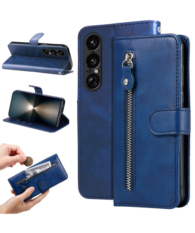 Housse Sony Xperia 1 VII Zipper Pocket Fonction Support