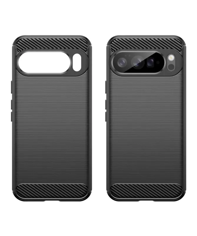 Coque Google Pixel 10 Pro XL flexible effet brossé Noir - photo 2