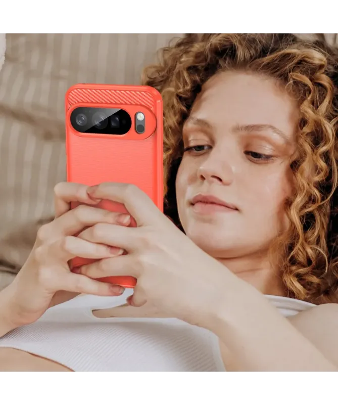 Coque Google Pixel 10 Pro XL flexible effet brossé