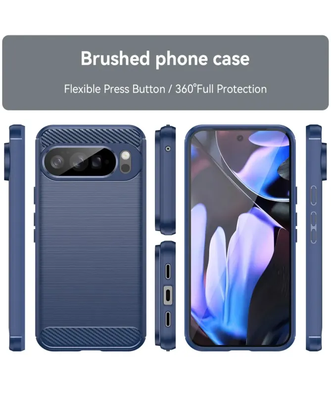 Coque Google Pixel 10 Pro XL flexible effet brossé