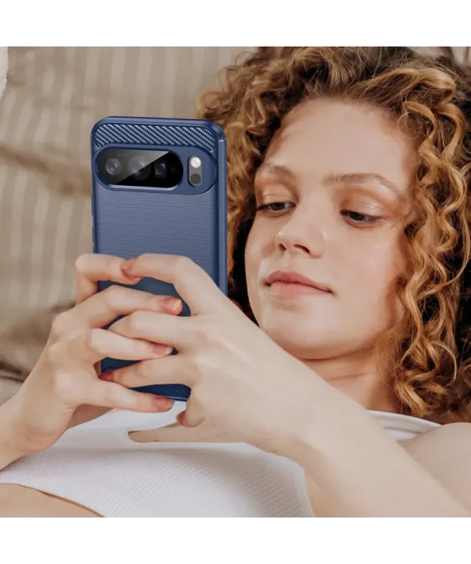 Coque Google Pixel 10 Pro XL flexible effet brossé