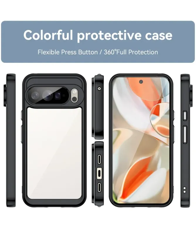 Coque Google Pixel 10 Pro XL Transparente Contour Couleuré