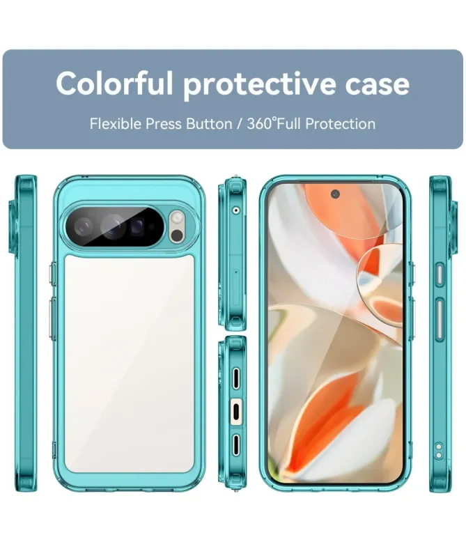 Coque Google Pixel 10 Pro XL Transparente Contour Couleuré