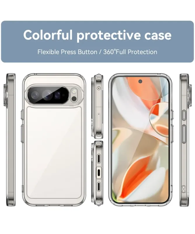 Coque Google Pixel 10 Pro XL Transparente Contour Couleuré