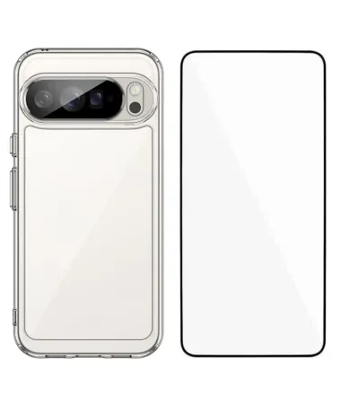 Coque transparente Google Pixel 10 Pro XL avec protection d'écran en v