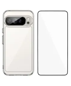 Coque transparente Google Pixel 10 Pro XL avec protection d'écran en v