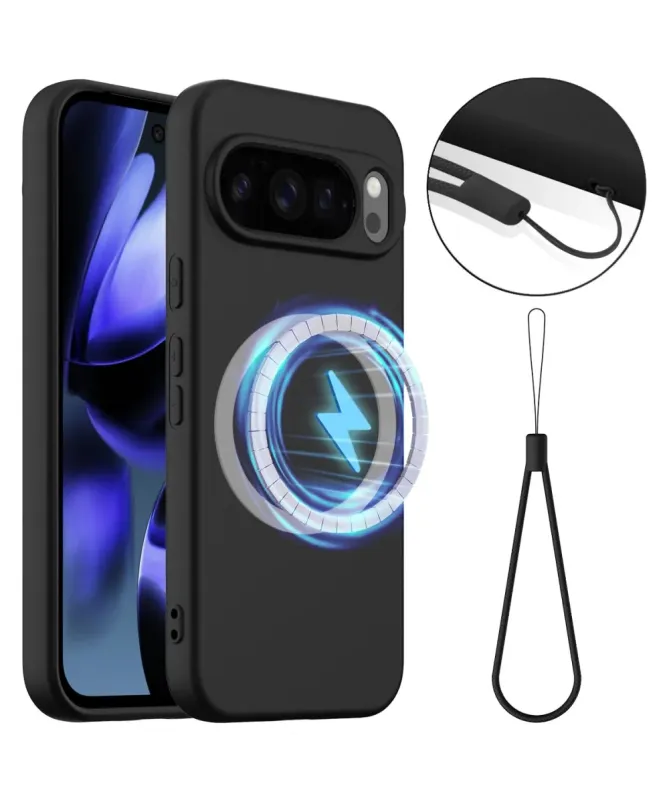 Coque Google Pixel 10 Pro XL Silicone Liquide MagSafe, Lanière