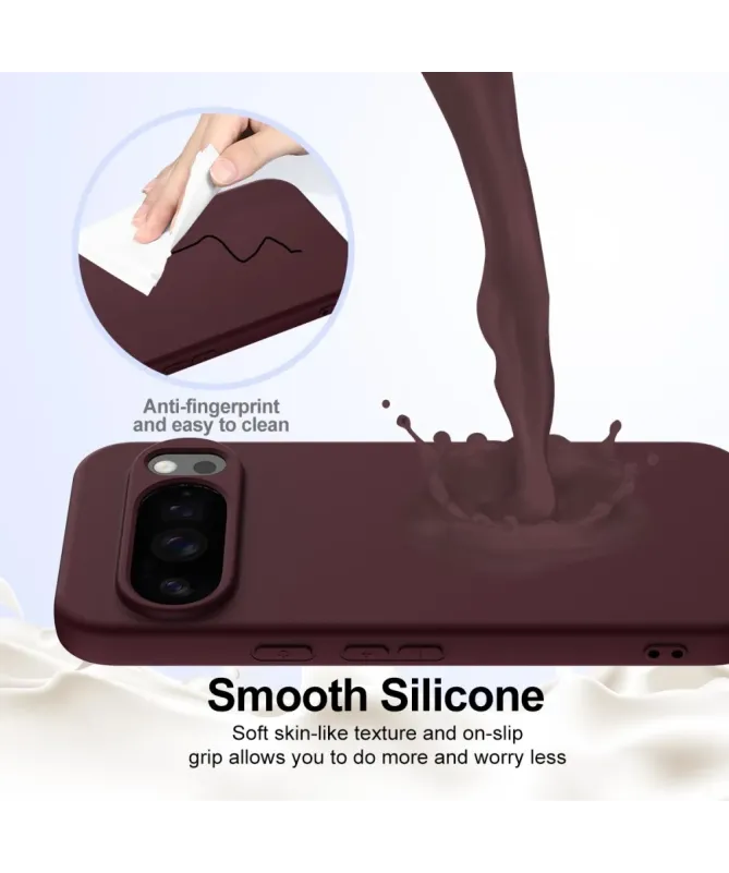 Coque Google Pixel 10 Pro XL Silicone Liquide MagSafe, Lanière