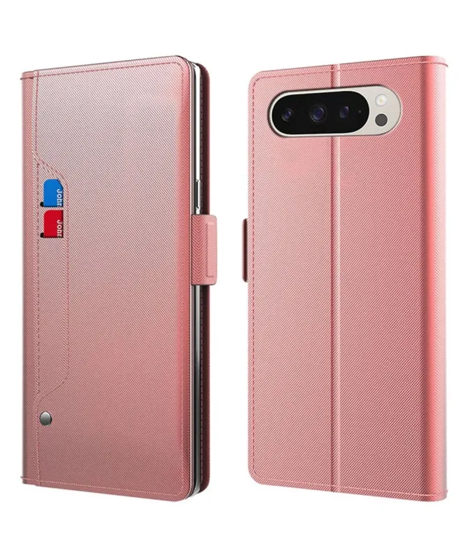 Housse Google Pixel 10 Pro XL Flip premium porte cartes avec miroir