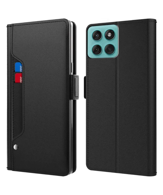 Housse Motorola Edge 60 / 60 Fusion Flip premium porte cartes avec mir