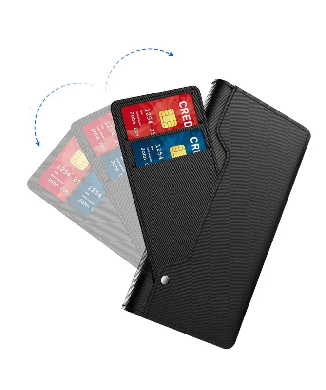 Housse Motorola Edge 60 / 60 Fusion Flip premium porte cartes avec mir