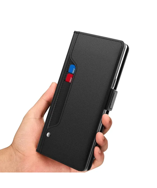 Housse Motorola Edge 60 / 60 Fusion Flip premium porte cartes avec mir