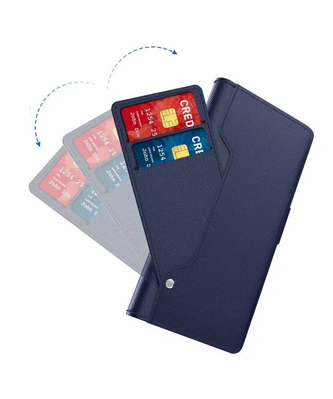 Housse Motorola Edge 60 / 60 Fusion Flip premium porte cartes avec mir