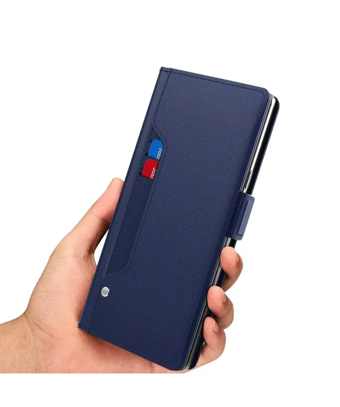Housse Motorola Edge 60 / 60 Fusion Flip premium porte cartes avec mir