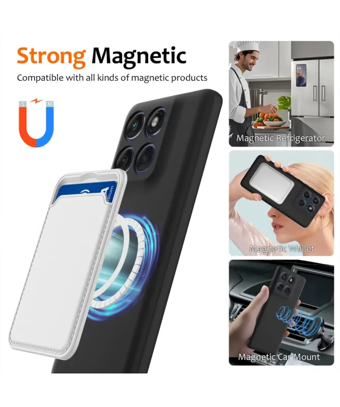 Coque Motorola Edge 60 / 60 Fusion Silicone Liquide MagSafe, Lanière