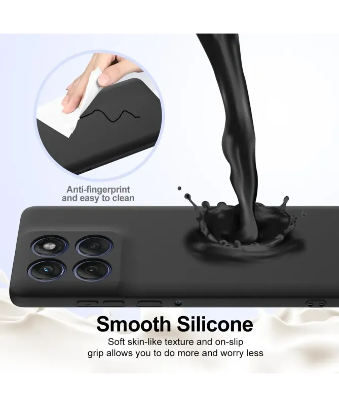 Coque Motorola Edge 60 / 60 Fusion Silicone Liquide MagSafe, Lanière