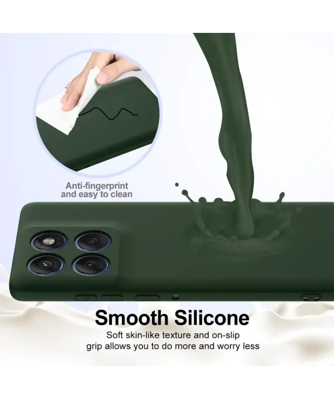 Coque Motorola Edge 60 / 60 Fusion Silicone Liquide MagSafe, Lanière