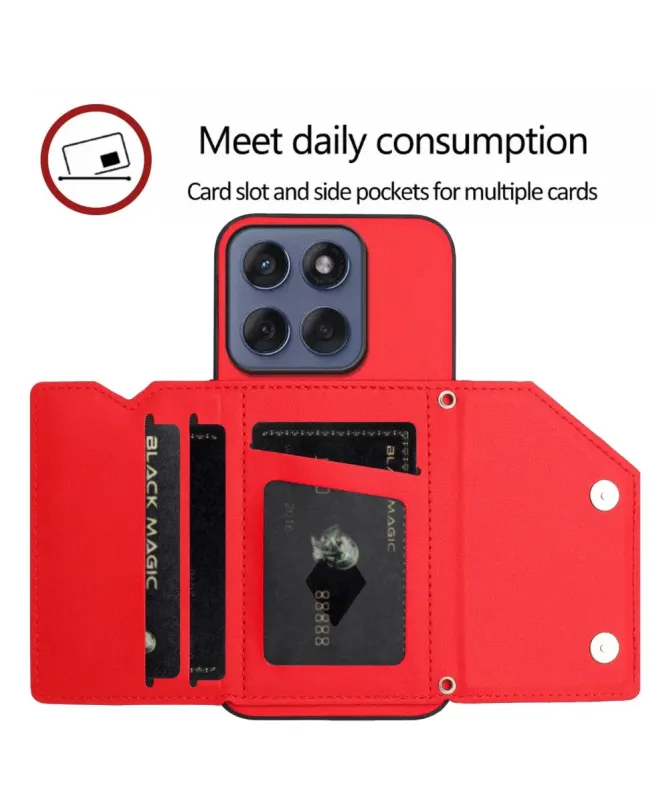 Coque Motorola Edge 60 / 60 Fusion AUDE Lanière multi compartiments