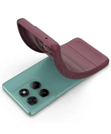 Coque Motorola Edge 60 Fusion Rugged silicone avec verre trempé Vin Rouge - photo 10