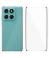 Pack Motorola Edge 60 Fusion Coque Coins Renforcés Transparente avec V