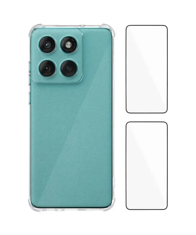 Pack Motorola Edge 60 Fusion | Coque Coins Renforcés Transparente avec