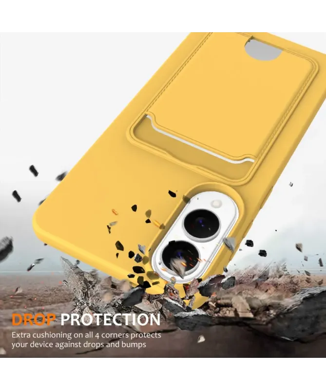 Coque Samsung Galaxy S25 Edge Silicone Liquide à Cordon et Porte-carte