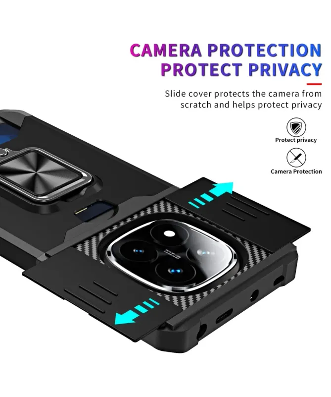 Coque Xiaomi Redmi Note 14 Pro Plus Renforcée avec Support et Cache Ob