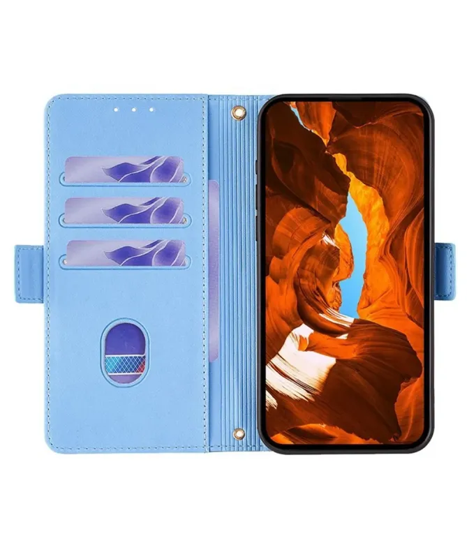 Housse Xiaomi Redmi Note 14 Pro Plus en simili cuir avec chaîne dorée