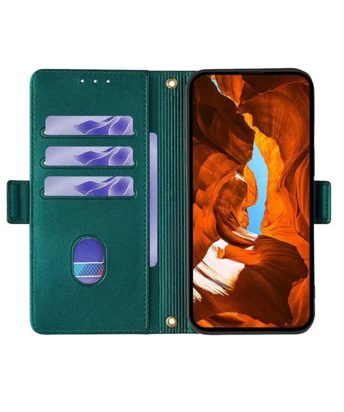 Housse Xiaomi Redmi Note 14 Pro Plus en simili cuir avec chaîne dorée