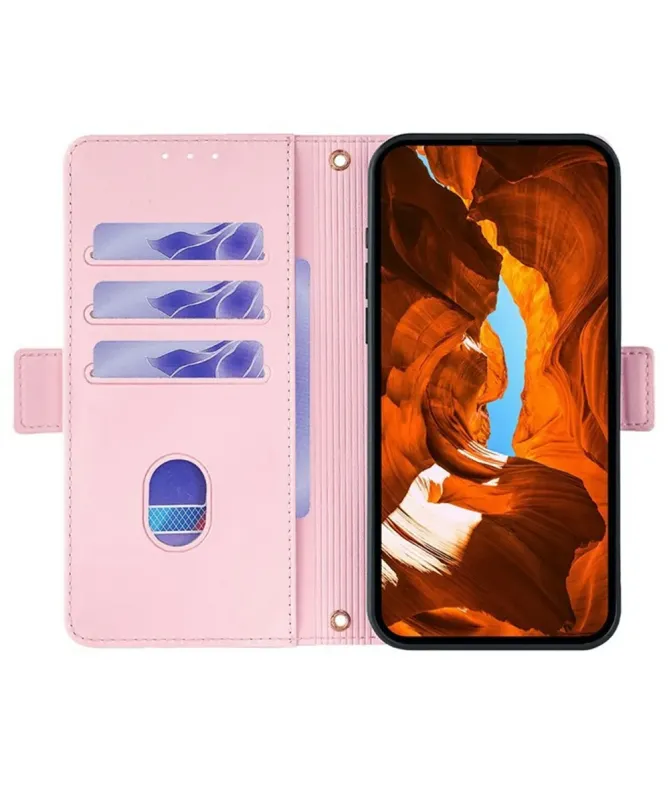 Housse Xiaomi Redmi Note 14 Pro Plus en simili cuir avec chaîne dorée