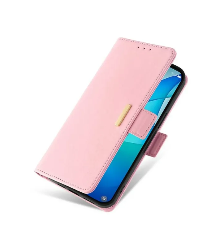 Housse Xiaomi Redmi Note 14 Pro Plus en simili cuir avec chaîne dorée