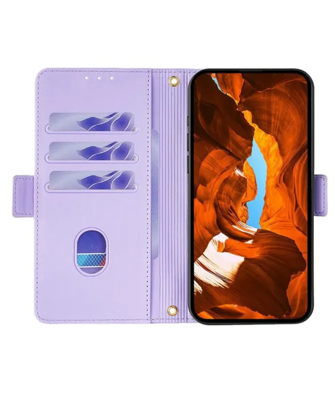 Housse Xiaomi Redmi Note 14 Pro Plus en simili cuir avec chaîne dorée