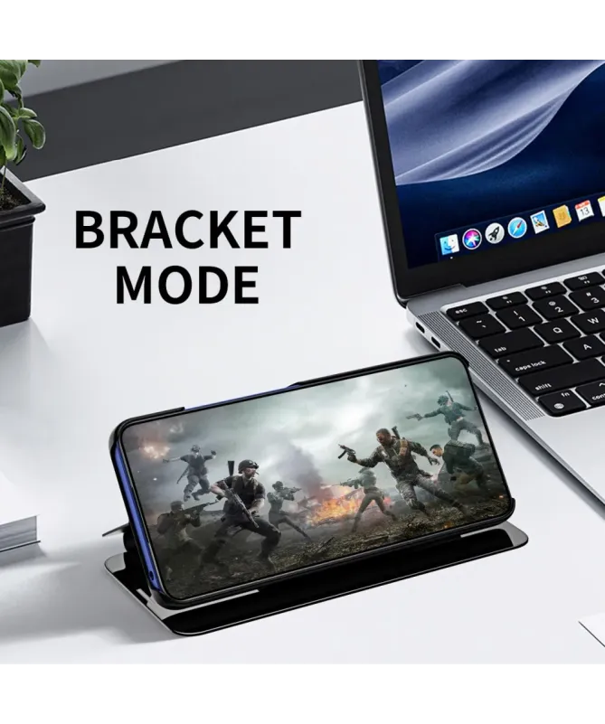 Coque Honor 400 Lite avec rabat effet miroir