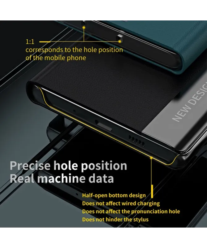 Etui Honor 400 Lite Business effet cuir Magnet