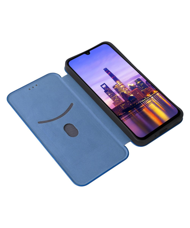 Flip Cover Samsung Galaxy A14 4G / 5G design fibre de carbone