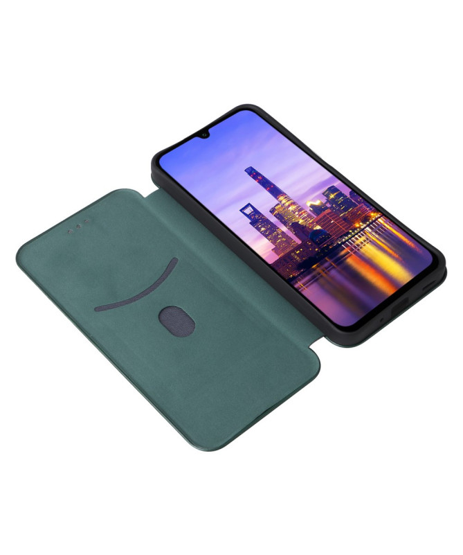 Flip Cover Samsung Galaxy A14 4G / 5G design fibre de carbone