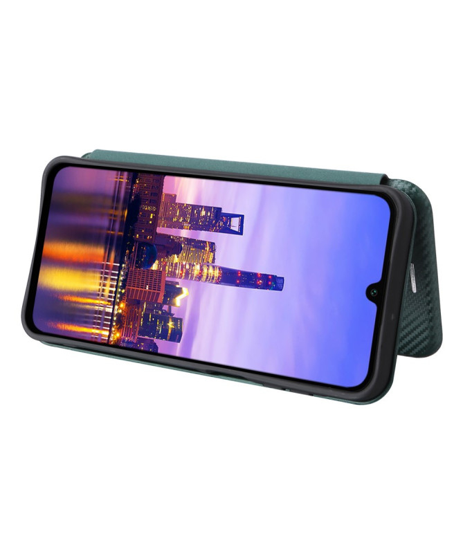 Flip Cover Samsung Galaxy A14 4G / 5G design fibre de carbone
