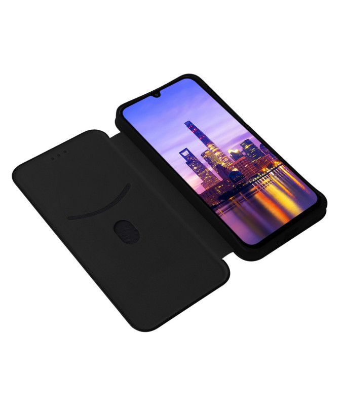 Flip Cover Samsung Galaxy A14 4G / 5G design fibre de carbone