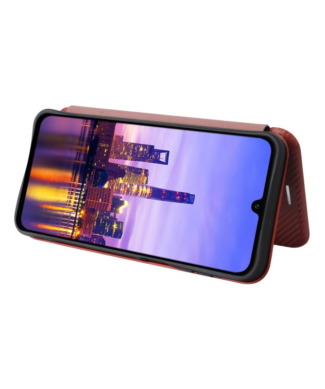 Flip Cover Samsung Galaxy A14 4G / 5G design fibre de carbone
