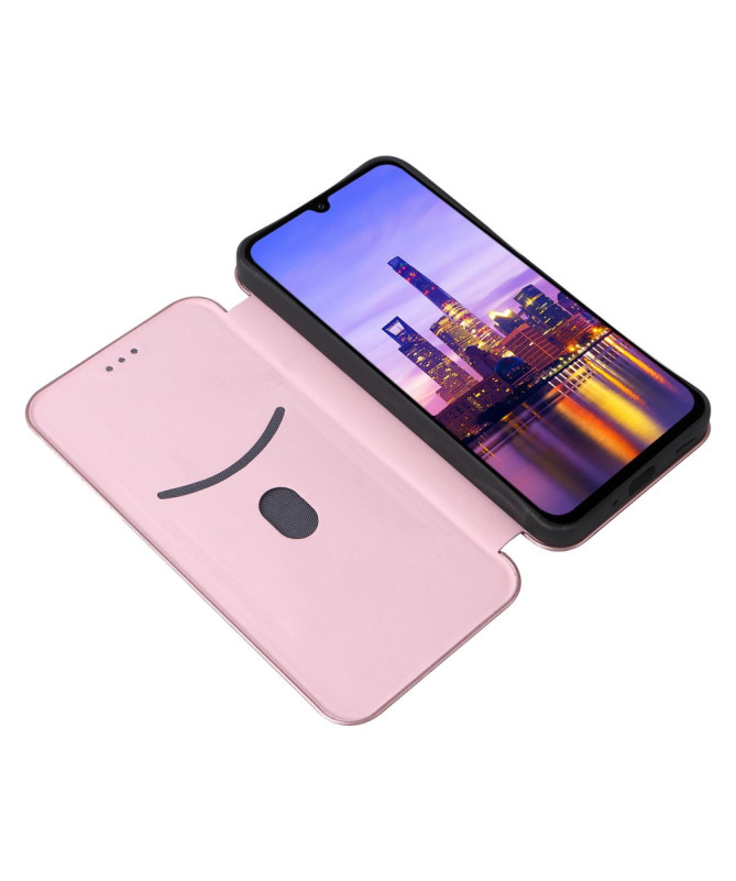 Flip Cover Samsung Galaxy A14 4G / 5G design fibre de carbone