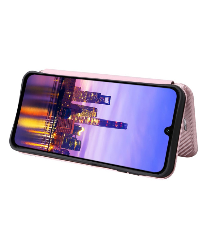 Flip Cover Samsung Galaxy A14 4G / 5G design fibre de carbone